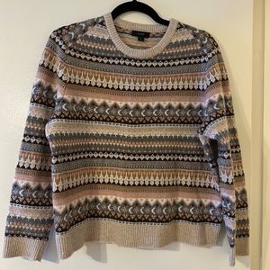 j Crew pink moon sweater L